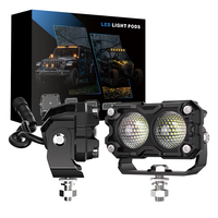 Feux LED de 3 pouces, lot de 2, 31W 3100LM, blanc et rouge, feux auxiliaires tout-terrain, 9-30V, Wrangler Bronco Tank 300 SUV