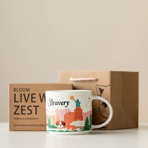 Taza de Café de Cerámica Personalizada de Lujo para Parejas, Taza de Viaje con Sublimación, Regalo para San Valentín, Bodas, Días Festivos, en Caja - Product Image 1