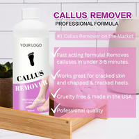 Liquide exfoliant pour les pieds 500 ml, éliminateur de callosités, adoucissant pour les pieds et les cuticules des ongles