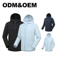 Veste à capuche unisexe en polyester softshell ultra-légère coupe-vent résistante à l'eau respirante protection UV toutes saisons