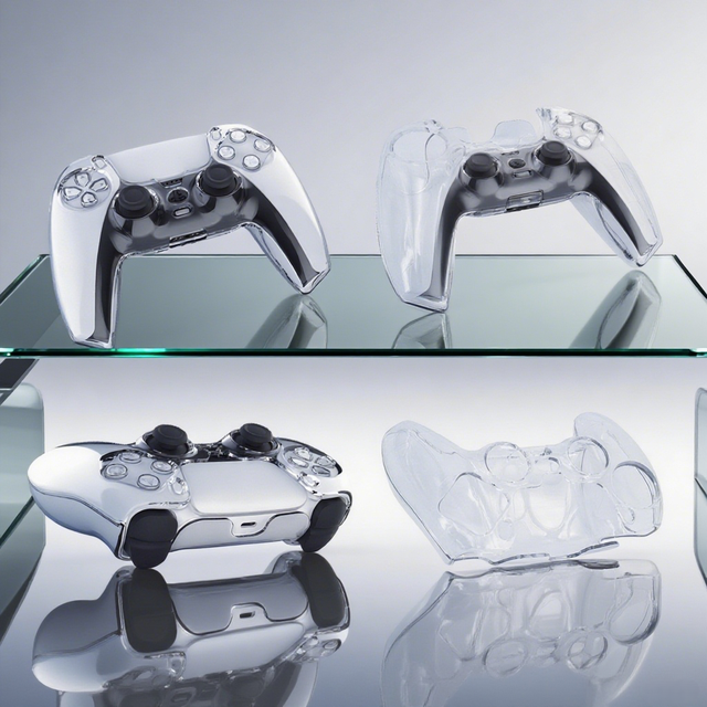 Clear Protective Crystal Case for PS5 Controller Case for PlayStation 5 DualSense Transparent Shell for Play5 Handle Cover