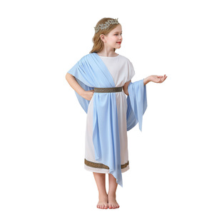 Costume d'Halloween pour enfants, robe <span class=keywords><strong>de</strong></span> <span class=keywords><strong>la</strong></span> <span class=keywords><strong>mythologie</strong></span> grecque, robe <span class=keywords><strong>de</strong></span> garçon et <span class=keywords><strong>de</strong></span> fille, tunique romaine blanche, robe longue en polyester, carnaval - Product Image 3