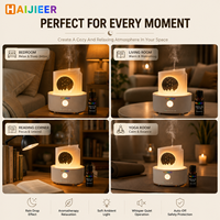 Humidificateur d'air en forme de nuage de pluie pour la maison et l'hôtel, vitesse de chute d'eau réglable, lumière ambiante 7 couleurs, diffuseur d'arômes ultrasonique