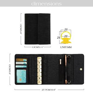 Hongbo A7 Anneau Budget Classeur Saffiano Epi Couverture En Cuir Gaufré Spirale pour Argent Cash Fly Feuille Grande Idée De Cadeau D'économie D'argent - Product Image 4