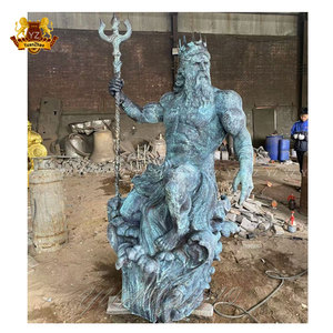 Statue Aquaman en bronze moderne grandeur nature dieu de la mer Poséidon pour la maison jardin parc prix de gros laiton extérieur - Product Image 3