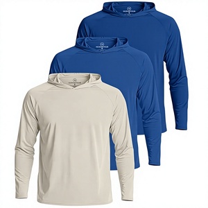 Sudadera con Capucha de Protección Solar UPF 50 para Hombre, Negra, Blanca y Gris, Lisa, de Manga Larga, para Pesca, Senderismo y Running, Proveedor Mayorista - Product Image 1