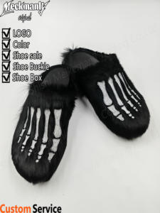 Pantuflas de Felpa Personalizadas 2026, Sandalias Cálidas con Bordado y Forro de Peluche Suave para Hombre - Product Image 4