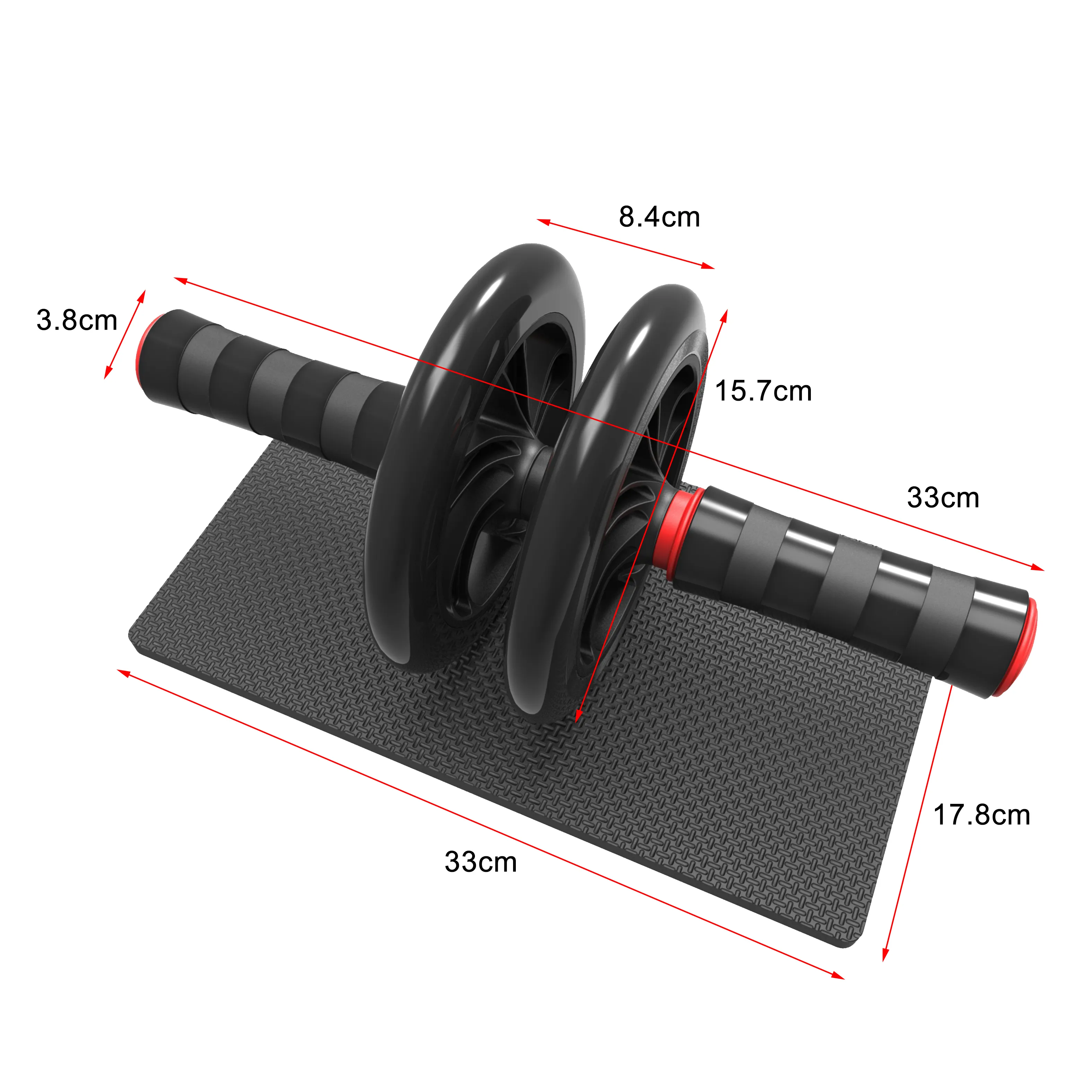 Rolo de músculo da roda abdominal, duas cores disponíveis alça da espuma grande aderência para esportes fitness portátil