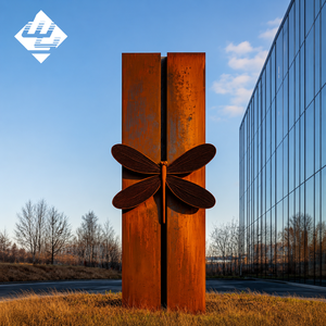 <span class=keywords><strong>Sculpture</strong></span> d'extérieur <span class=keywords><strong>contemporaine</strong></span> en acier Corten, libellule, grande décoration <span class=keywords><strong>de</strong></span> <span class=keywords><strong>jardin</strong></span> en métal, insecte, paysage, <span class=keywords><strong>sculpture</strong></span> en acier Corten - Product Image 1