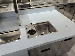 2.5m Customized Length <b>Working</b> Bubble Tea <b>Table</b> for Milk Tea Shop With Full Set High Quality Bubble Tea Counter Equipment - Product Image 5