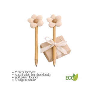 Lápiz Infinito Creativo con Forma de Flor, con Pompón Esponjoso, Ecológico, Sostenible, de Marca Nicher, Personalizable, para la Escuela y la Oficina - Product Image 1