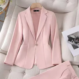 OEM Fábrica Atacado novo outono vestido Suite Para Jaqueta Mulheres Calças Blazers Senhoras Ternos das Mulheres Tuxedo Ternos das Mulheres Casaco