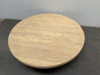 Table à café en bois d'orme recyclé, ensembles de meubles de salon de luxe naturel, table centrale d'accent rond