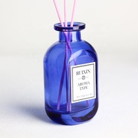 Nouvelle arrivée de luxe vide roseau diffuseur bouteille en verre couleur rose diffuseur d'arôme verre