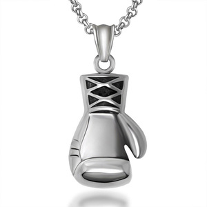 <b>Titanium</b> Steel Boxing Glove Pendant Necklace For Men SP491 SP901 Gift Jewelry - Product Image 5