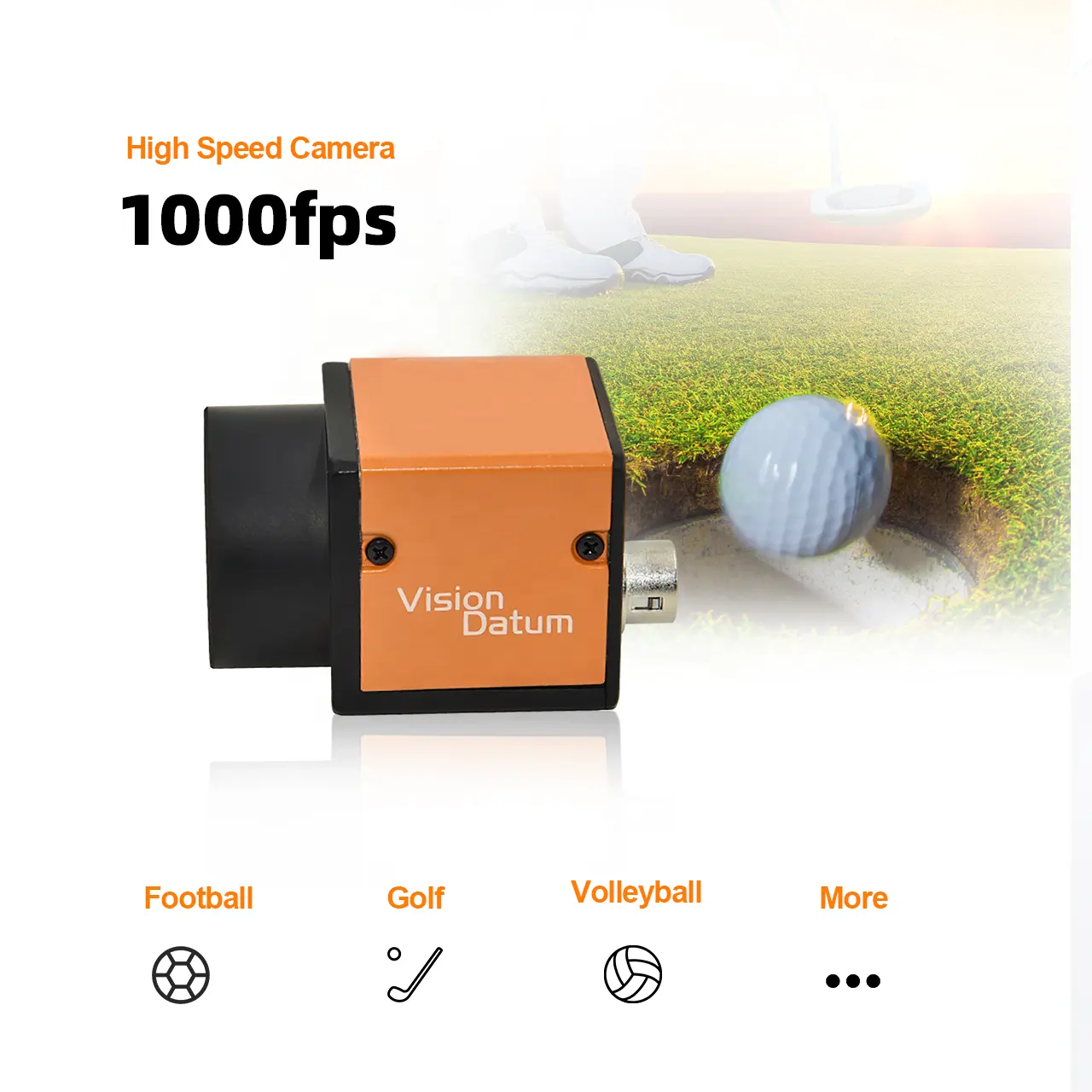 Cámara Industrial Hikrobot Mono de Alta Velocidad, Obturador Global de 0.3MP, 1000 fps, 300fps, para Sistema de Análisis de Swing de Golf, Datos de Visión