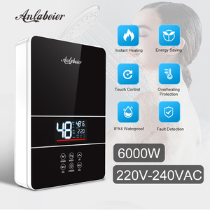 Calentador de Agua Instantáneo de 220V y 6000w, Estilo 2026, Calentamiento Rápido, <span class=keywords><strong>Bajo</strong></span> <span class=keywords><strong>Consumo</strong></span>, para Ducha, Lavabo - Product Image 1