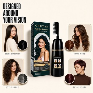 ครีมย้อมผมถาวร Natural Essence Gray Coverage พร้อมแปรงในตัว ราคาโรงงาน คุณภาพระดับมืออาชีพ - Product Image 1