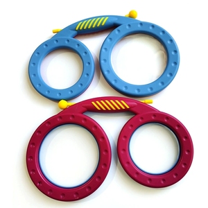 Wholesale Glasses Shape Hand <b>Drum</b> with Built-in Mallet For Kids Early Music Rhythm Teaching - Product Image 2