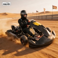 Go Kart Familiar a Gasolina, 200-225cc, 9.5HP, Karting de Pista, Pedal, Freno Hidráulico de Alto Rendimiento, Aprobado por la CE, para Adultos y Adolescentes