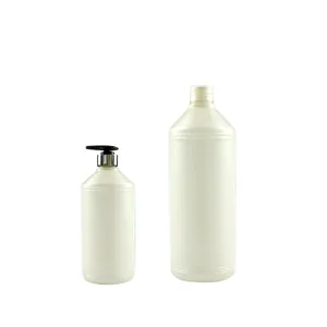 500ml 1000ml 1L HDPE Plastic bottle with pump Shampoo Shower Gel bottle for personal care factory supplier wholesale