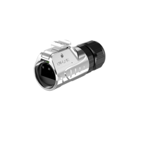 Connecteur RJ45 mâle-femelle E-Weichat EW-LP16-RJ45 avec boîtier PBT, câble 26 AWG, installation sur circuit imprimé, type à bride métallique, IP67