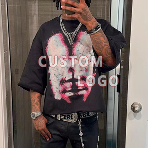 High Quality Streetwear Boxy Fit T-Shirt <b>Drop</b> Shoulder 100% Cotton Oversized Heavyweight <b>Acid</b> Wash Regular Length Men t shirt - Product Image 2