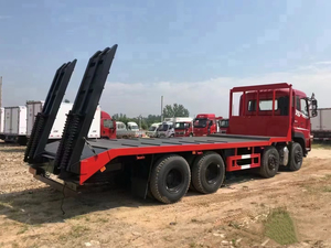 شاحنة دونغفنغ D7V 8x4 بهيكل مسطح سعة 40 طن وقوة 350 حصان لنقل معدات البناء - Product Image 4