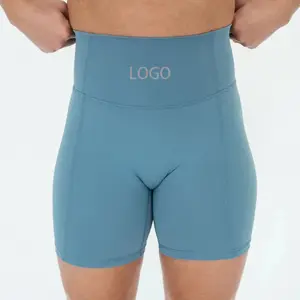 OEM Custom Hot Sell Fitness Sports Gym Yoga Wear Bottom Cycling Biker High Waist Shorts For Women