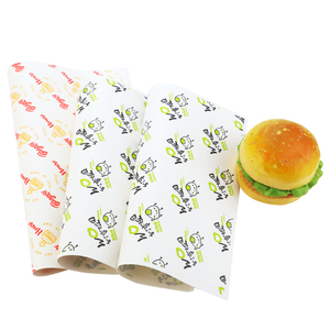 CHAMEPAK customized wax paper for food greaseproof hamburger paper wrapping sandwich packaging
