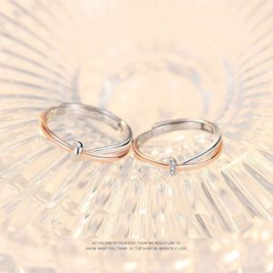 Nuevo Anillo de Boda con Nudo de Amor, Exquisito y Moderno, Anillo de Diamantes Ajustable con Corazón de Color de Lujo, Regalo de Compromiso para Parejas - Product Image 3