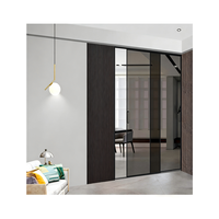 Portes coulissantes modernes en aluminium à double vitrage, à rupture de pont thermique, insonorisées, ignifuges, écoénergétiques, pour intérieur, chambre et extérieur