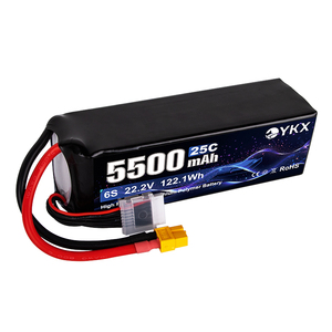 แบตเตอรี่โดรนลิเธียมโพลิเมอร์แบบโซลิดสเตท YKX Wholesale OEM/ODM XT60 Plug 22.2V 4S 6S สำหรับ UAV RC - Product Image 2
