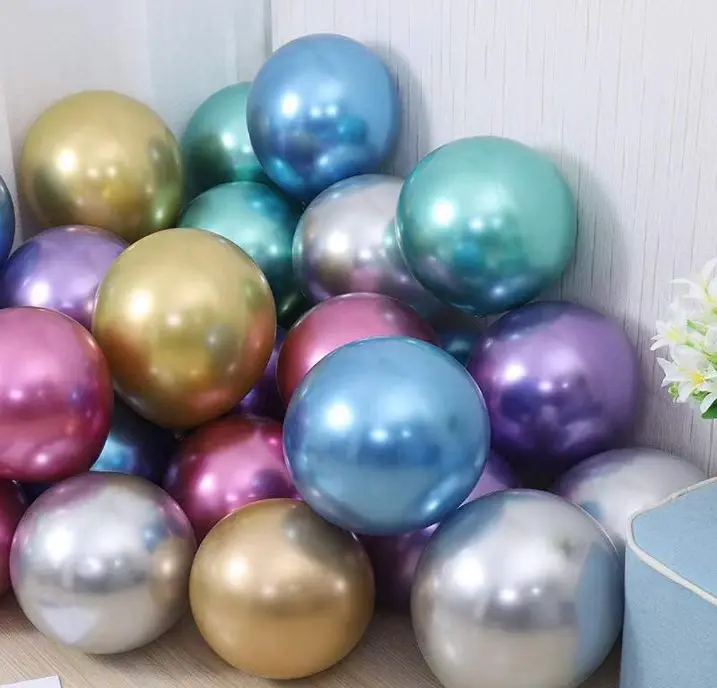 Vente chaude or argent métallique Chrome latex décoration ballons de fête
