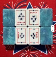 Nouveauté 2026 : Grandes tuiles de Mahjong en cristal à 4 couches, style américain, avec mélangeur de tuiles pour soirées jeux à la maison