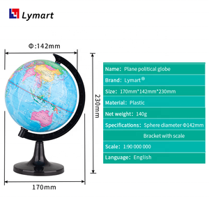 Small Plastic Physical Political <strong>Globe</strong> for Geography - Product Image 4