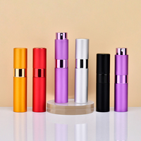 Atomiseur d'échantillons de parfum haut de gamme, mini flacon de parfum rechargeable format voyage avec pulvérisateur et buse de pulvérisation