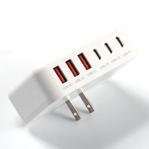 Chargeur mural USB-C HNT 100W, adaptateur de charge rapide 6 ports PD+QC, station de charge multiport Type-C pour <span class=keywords><strong>iPhone</strong></span> 17 16 15 14 Pro Max - Product Image 2