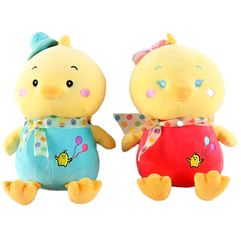 Lucu ayam kuning kustom mainan boneka boneka binatang mainan bantal lembut untuk hadiah ulang tahun anak-anak