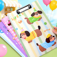 Carpeta de Plástico Personalizada con Diseño de Perro de Dibujos Animados, Carpeta A4, Material Escolar Bonito, Clip para Tablero, Archivadores y Carpetas de Plástico