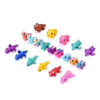 JD WJBJ 3D-Gedruckte Plastik-Miniatur-Tierfiguren-Set Cartoon Bewegliche Gelenkfiguren Kinder-Schreibtischdekoration OEM Großhandel Verfügbar