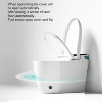 Articles sanitaires électriques au design moderne, cuvette de toilette intelligente monobloc en céramique, automatique et intelligente