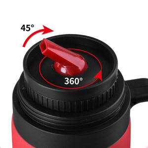 Yerba Mate Set Flask 1000ml Botella de agua aislada al vacío de doble pared Botella de agua con forma de bala de acero inoxidable con asa - Product Image 5