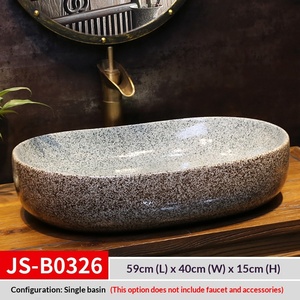 Lavabo da <span class=keywords><strong>bagno</strong></span> ovale in marmo con incisioni a strisce, smaltato a forno, colore blu e argento, lavabo artistico da appoggio, all'ingrosso - Product Image 5