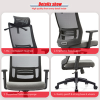 Chaise de bureau ergonomique de pivot de dos de maille de pivot confortable avec des roues de pivot
