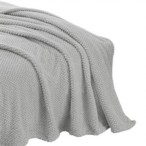 Plaid en <span class=keywords><strong>polaire</strong></span> ultra doux et léger, jacquard moderne tricoté, toutes saisons, extra large 50x70 pouces - Product Image 4
