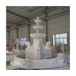 Venta al por mayor barato al aire libre hogar jardín decoración Gran Piedra Blanca tallada mujer desnuda estatua mármol fuente de agua venta - Product Image 5