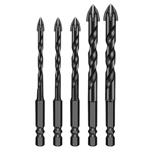 Baolian Four Blade Alloy Cross Drill Bit 6mm Hex Shank For Concrete Glass Metal Drilling - Product Image 5