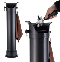 Poubelle à café commerciale sur pied 17L grande capacité pour expresso et déchets de café, outil de café, tube de retrait des grondes, seau à grondes, boîte de retrait des grondes