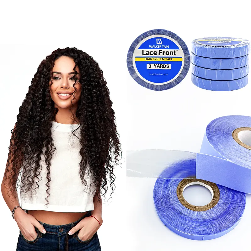 Wholesales waterproof adhesive hair self adhesive lace front hair system tape 36 yard double sided wig tape